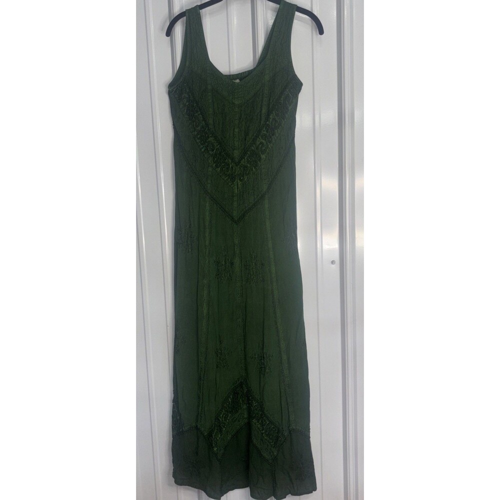 Holy Clothing Ena Maxi in Huntress Green Medium Fairy Core Medieval Renaissance - Picture 2 of 12